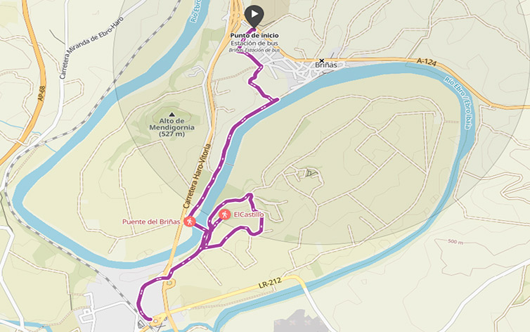 Ruta de senderismo circular del Puente de Briñas desde Haro para hacer en familia o con amigos en La Rioja Alta