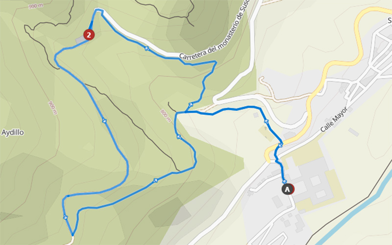 Ruta de senderismo circular del Monasterio Suso en La Rioja Alta